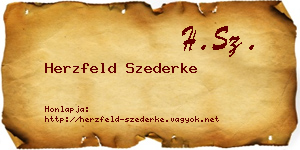 Herzfeld Szederke névjegykártya